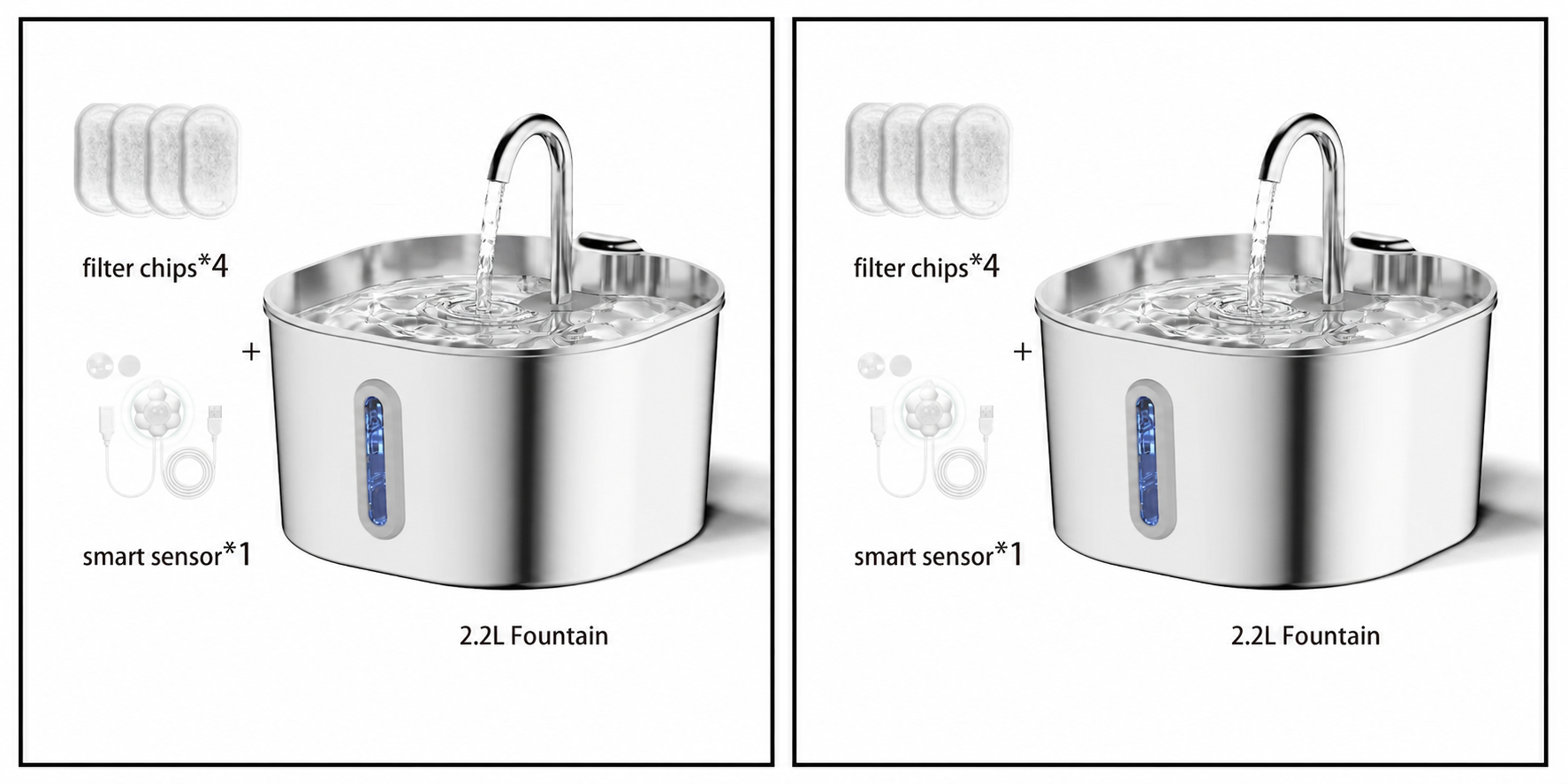 FurSpring Pet Water Fountain — 2-Pack